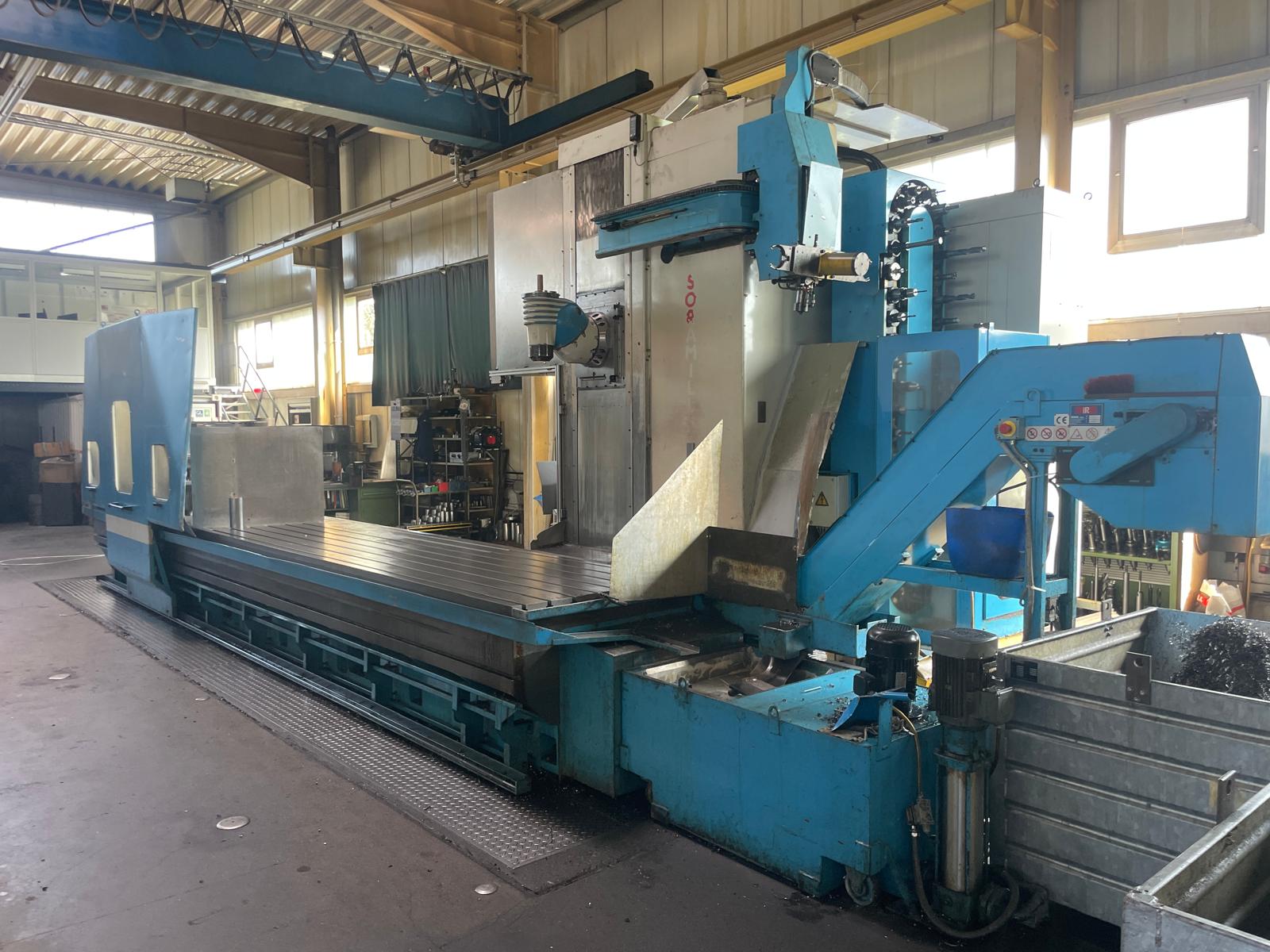 Soraluce SP8000 — fresadora de pórtico CNC durante la inspección previa